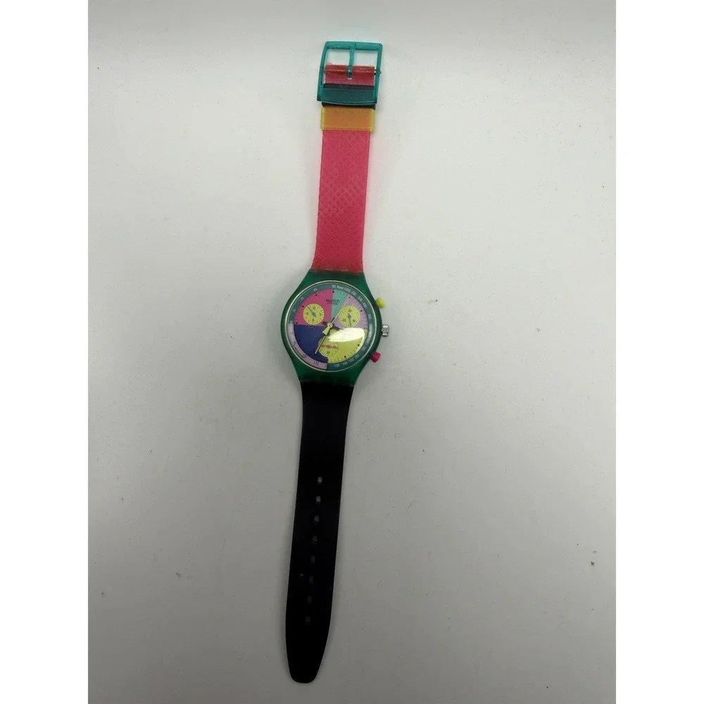 Swatch Flash Arrow SCL100 New Battery AG1990 1991 Vintage 37MM 7.75